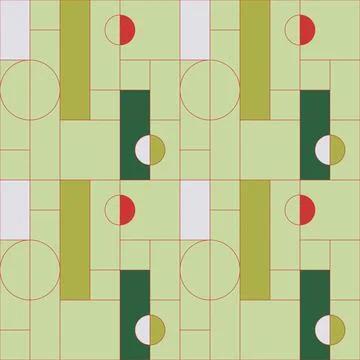 Universal abstract seamless geometric pattern with simple forms Illustrazione stock