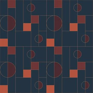 Universal abstract seamless geometric pattern with simple forms Stock Illustration