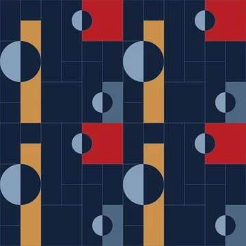 Universal abstract seamless geometric pattern with simple forms Illustrazione stock