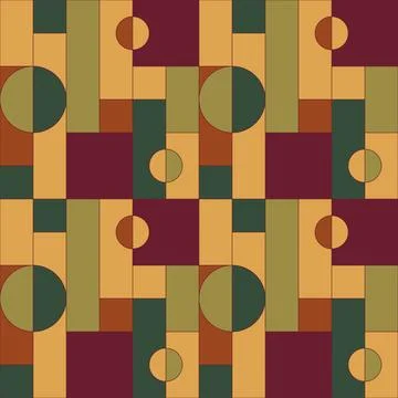 Universal abstract seamless geometric pattern with simple forms Stock Illustration