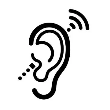Universal access icon, hearing icon, accessibility Stock Illustration