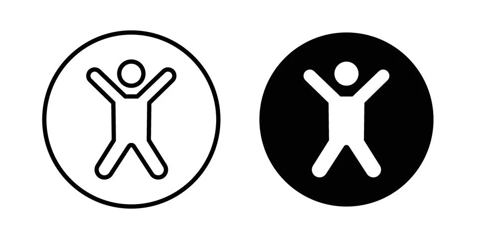 Universal access icon pack with silhouette and stroke web icons Stock Illustration
