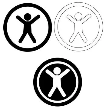 Universal accsess icon on white background. Universal accessibility sign. 스톡 일러스트