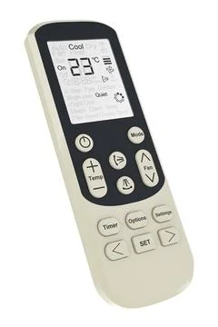 Universal Air Conditioner Remote Control, Conditioning Controller, 3D renderi Stock Illustration