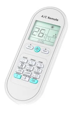 Universal Air Conditioner Remote Control, Conditioning Controller, 3D renderi Illustrazione stock