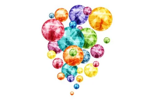 Universal background for projects from Polygonal colored circles Stock Illustration