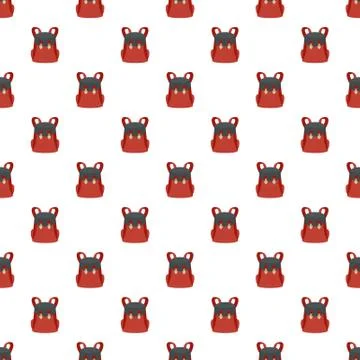 Universal backpack pattern seamless vector Illustrazione stock