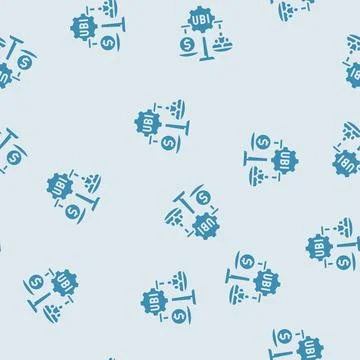 Universal basic income glyph seamless pattern Stock Illustration