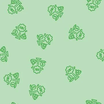 Universal basic income line seamless pattern Stock Illustration