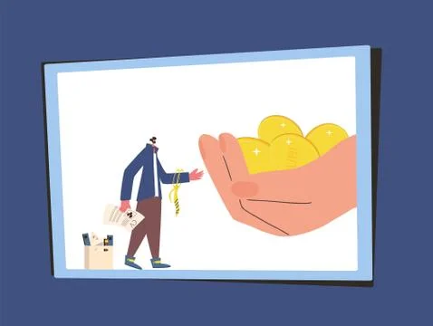 Universal basic income. Unconditional guarantee. Living stipend. Governmental Stock Illustration