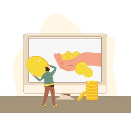 Universal basic income. Unconditional guarantee. Living stipend. Governmental Stock Illustration