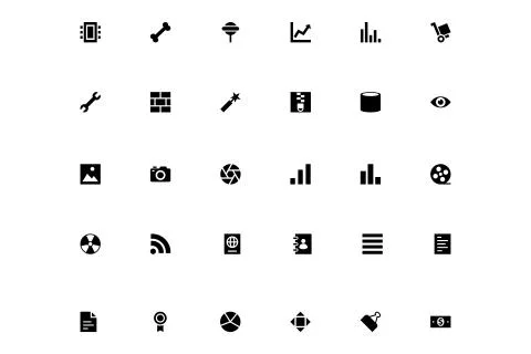 Universal Black icons Stock Illustration