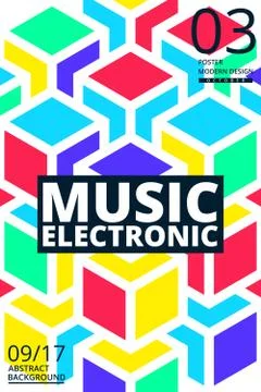 Universal bright modern posters Stock Illustration