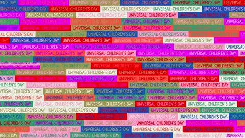 Universal Childrens Day. background. seamless pattern. loop mosaic animation Stock Footage 141992828