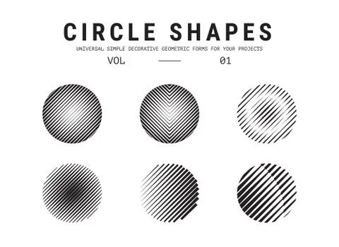 Universal circle shapes set Stock Illustration