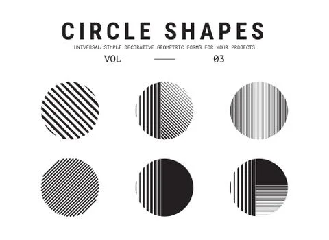 Universal circle shapes set Stock Illustration