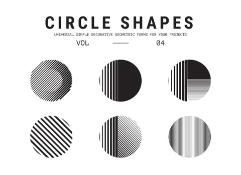 Universal circle shapes set Stockillustratie