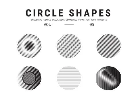 Universal circle shapes set Stock Illustration