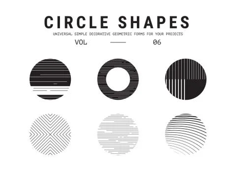 Universal circle shapes set Stock Illustration