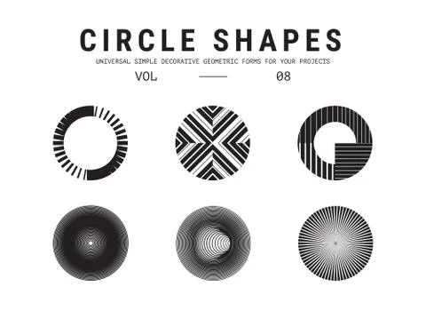 Universal circle shapes set Stock Illustration