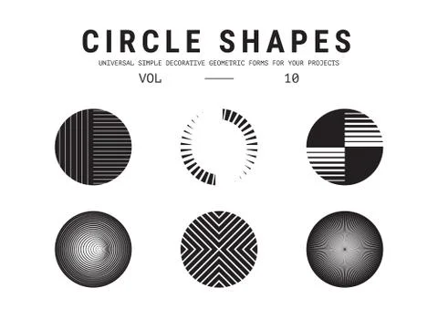 Universal circle shapes set Stock Illustration