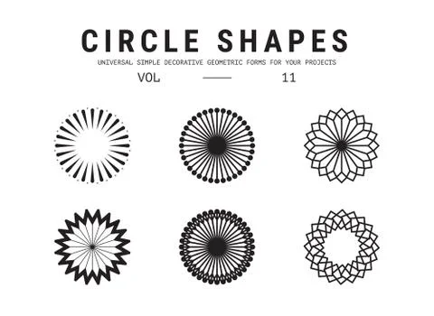 Universal circle shapes set Stock Illustration