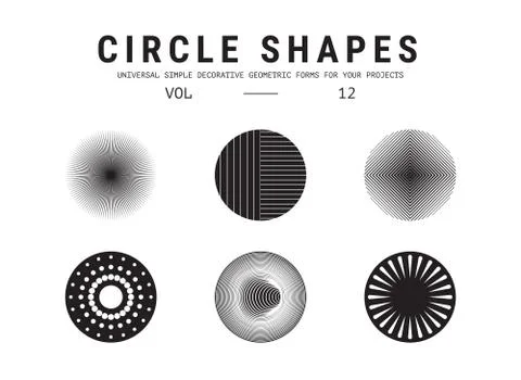 Universal circle shapes set Stock Illustration
