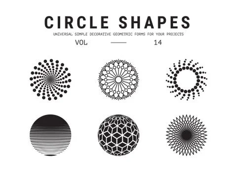 Universal circle shapes set Stock-Illustration