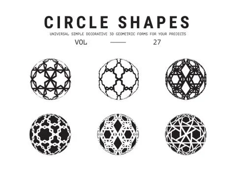 Universal circle shapes set Stock Illustration