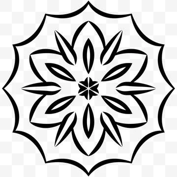 A universal circular symmetrical element for a pattern. Isolated objects. O.. Stock Illustration