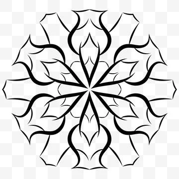 A universal circular symmetrical element for a pattern. Original ornament. .. Ilustración de archivo
