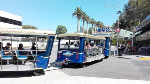 UNIVERSAL CITY/STUDIOS Bus Shuttle Stock Photos