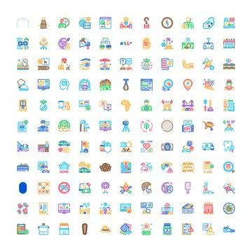 Universal communication icon symbols creating diverse web applications イラスト素材