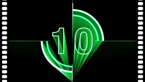 Universal Countdown green Stock Footage