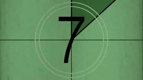 Universal countdown leader (1940s) Stock Footage 611287