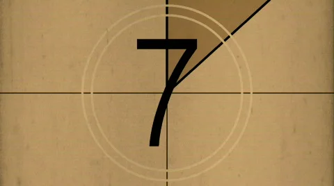 Universal countdown leader (1960s) Stock Footage 611332