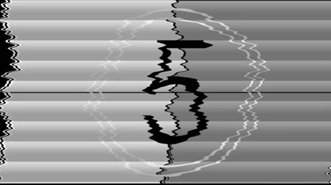 Universal countdown leader, black and white bad TV, special effect, HD Video stock 36668971