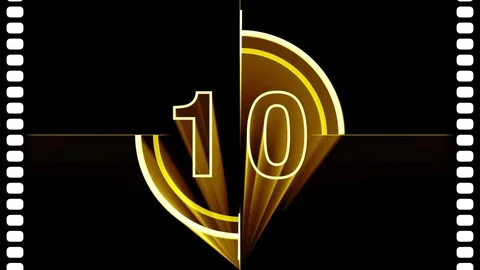 Universal Countdown Yellow Stock Footage 74713918