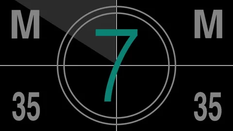 Universal Counting Leader-Green-Grey-Black Stock Footage 244415692