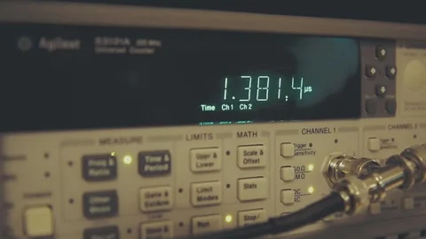 Universal counting machine, measuring instrument, vintage display shows numbers Stock Footage 245959938