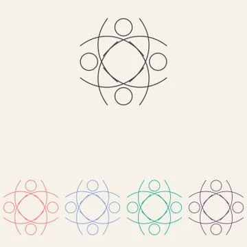 Universal creative logo icon vector design. Stock Illustration