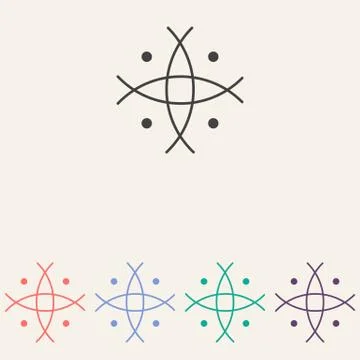 Universal creative logo icon vector design. Stock Illustration