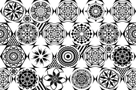Universal different vector seamless patterns. tiling. Endless texture can be  Stock Illustration