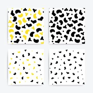 Universal doodle seamless patterns set Stock Illustration