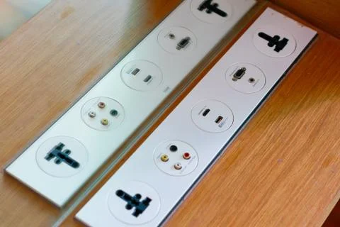 Universal electricity sockets &amp; plug Stock Photos