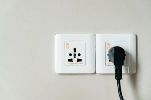 Universal electricity sockets &amp; plug Stock Photos