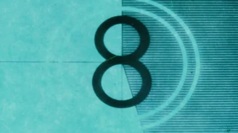 Universal film/academy leader countdown 動画素材 12571496