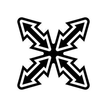 Universal fit glyph icon vector illustration 스톡 일러스트