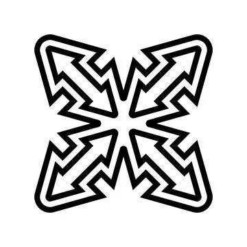 Universal fit line icon vector illustration 스톡 일러스트