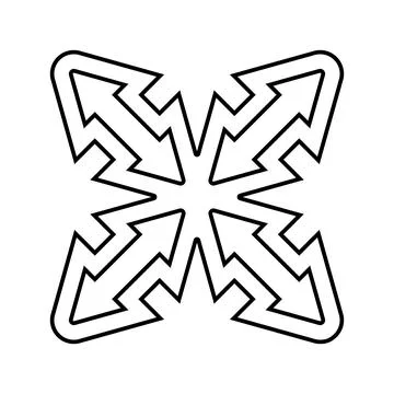 Universal fit line icon vector illustration 스톡 일러스트